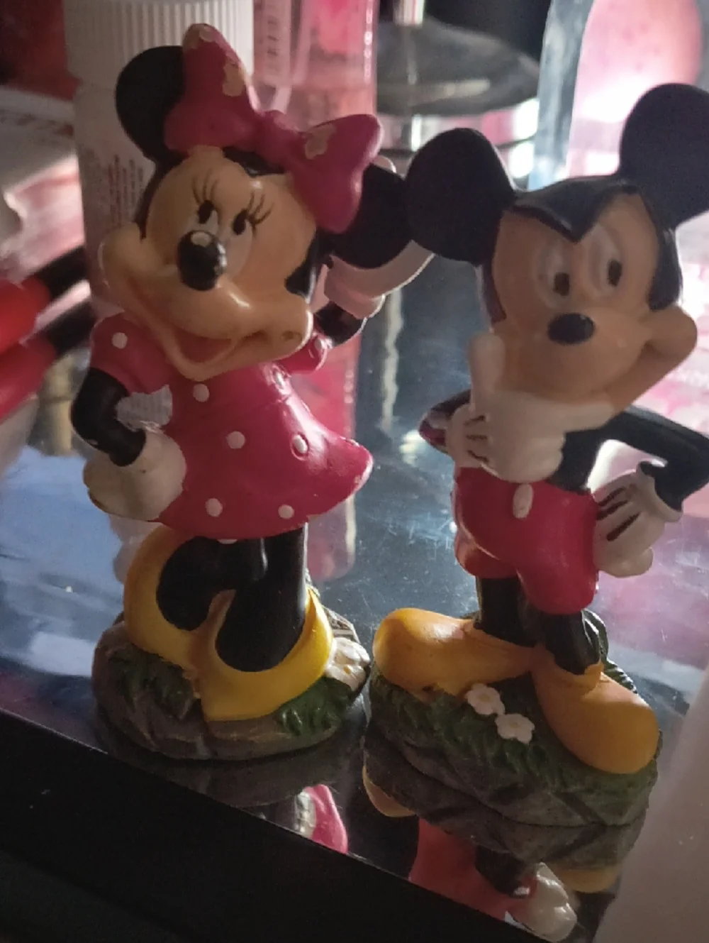Disney Minnie & Mickey Cake Toppers - Pink, Yellow, Black